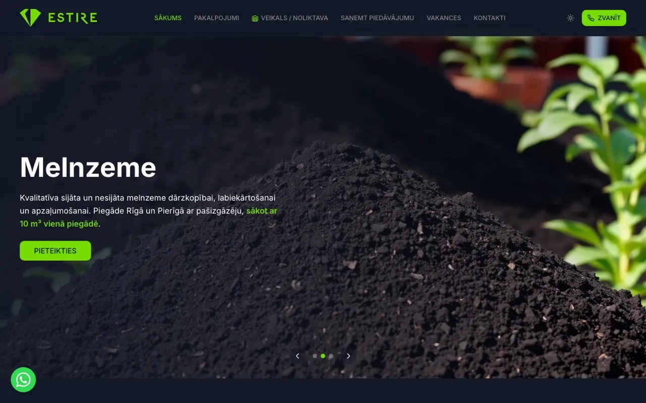 Estire website - built by ROIS