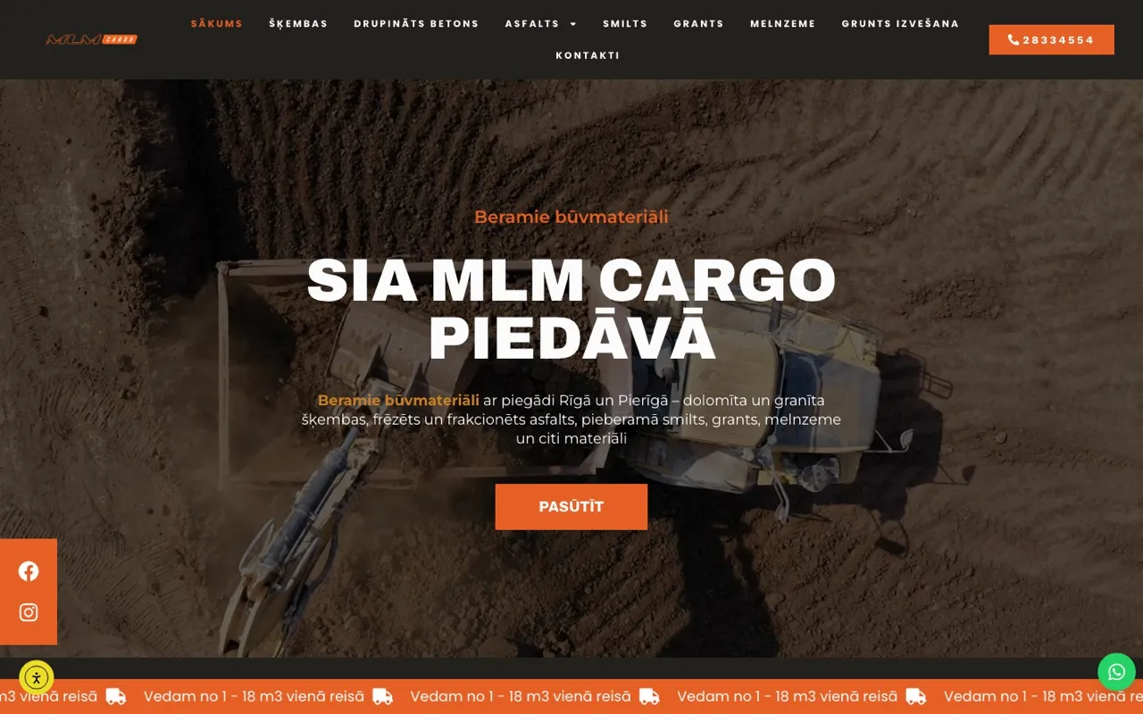 MLM Cargo website - built by ROIS