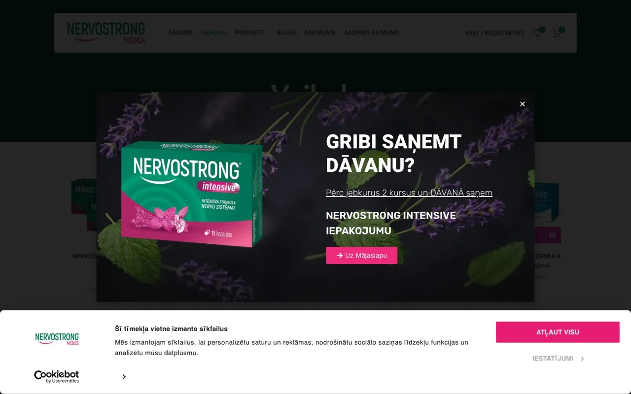Nervostrong website - built by ROIS