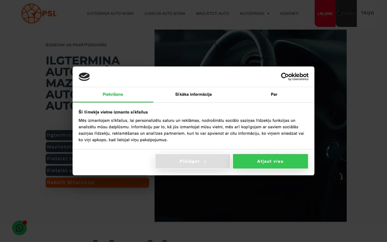 PSL website - built by ROIS
