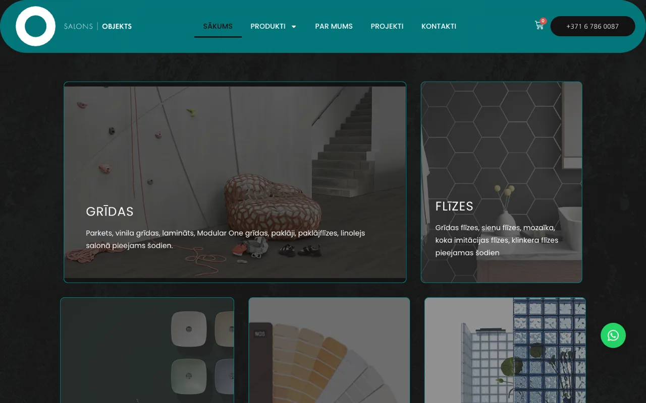 Salonsobjekts website - built by ROIS
