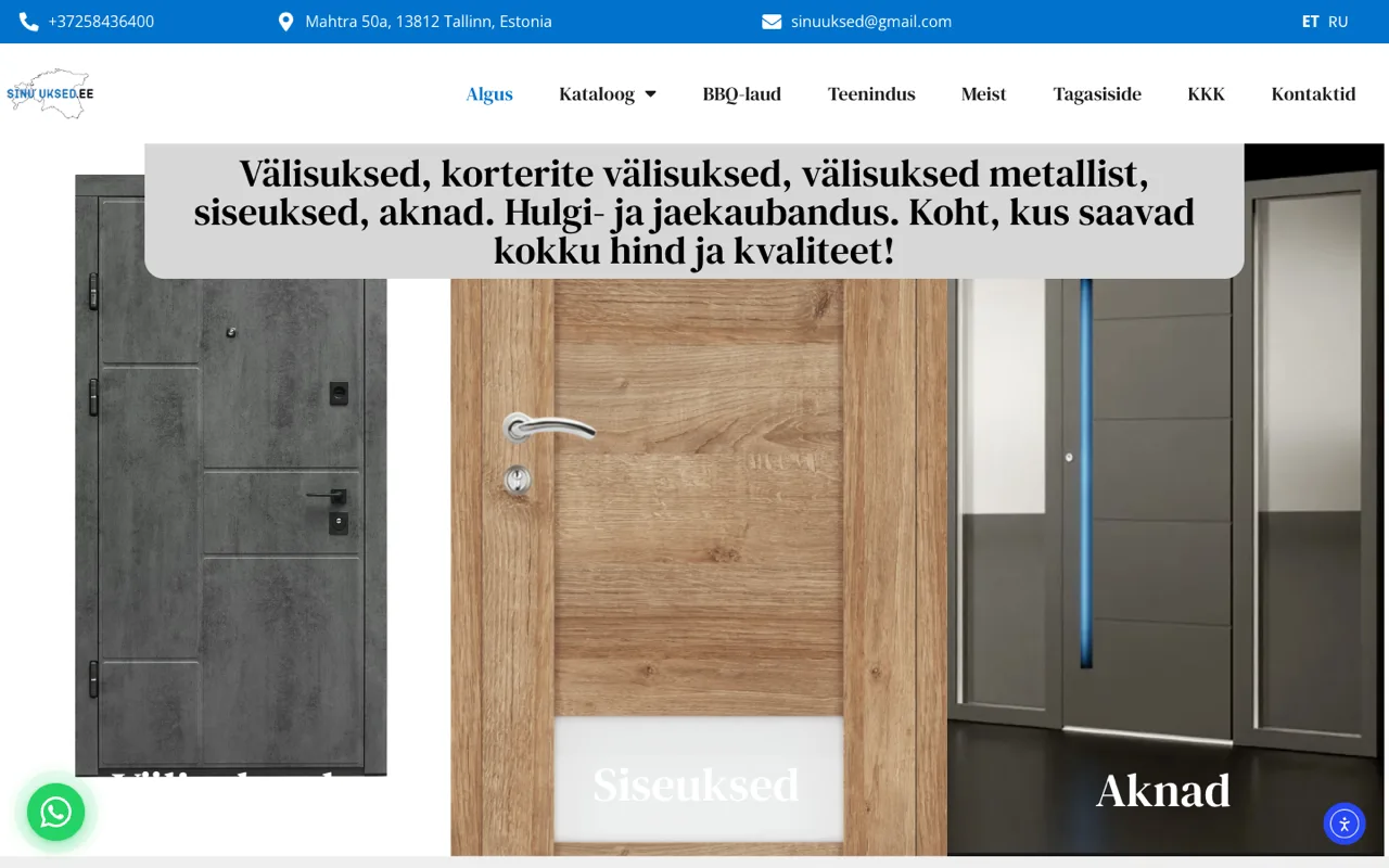 Sinuuksed website - built by ROIS